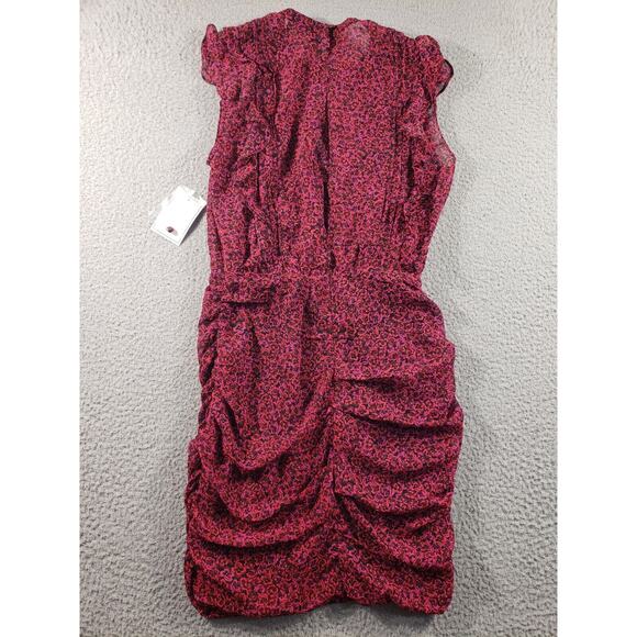 1. State Dress Womens Small Red Floral Ruffled Sleeveless Stretch Casual NWT - Picture 7 of 10